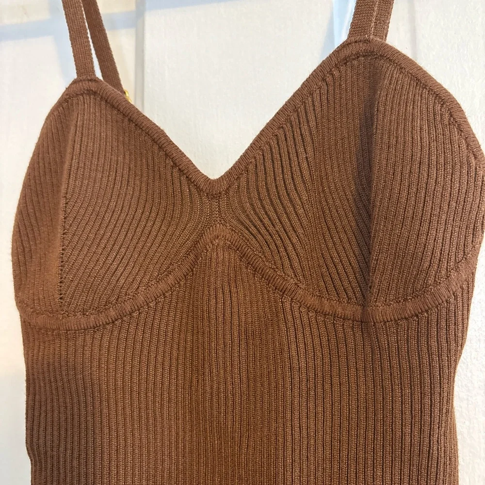 Brown Ribbed One Piece - Picture 6 of 6